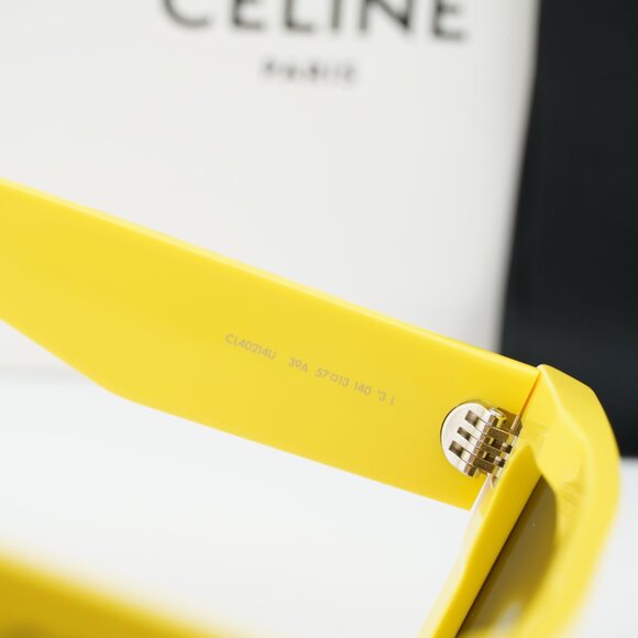 Celine CL40214U 39A Rectangle Sunglasses - Yellow/Grey main image 5